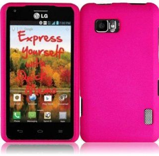 Rubberized Plastic Hot Pink Hard Cover Snap On Case For LG Mach LS860 (StopAndAccessorize) Cell Phones & Accessories