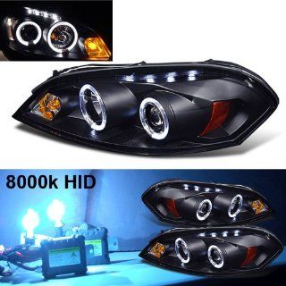 Eautolight 8000k Slim Xenon HID Kit+06 10 Chevy Impala 2x Halo LED Projector Head Lights: Automotive