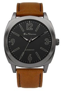 Ben Sherman R867 Mens Black and Tan Leather Strap Watch Watches