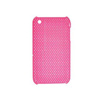 Apple iPhone 3G 3GS Hot Pink Mesh Hard Cover Case Cell Phones & Accessories