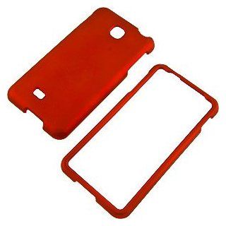 Red Rubberized Protector Case for LG Escape P870: Cell Phones & Accessories