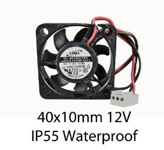 Adda 40mm x 10mm New Case Fan 12V DC 2 pin Waterproof to IP55 Ball Bearings Quiet: Computers & Accessories