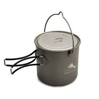 TOAKS Titanium 1100ml Pot with Bail Handle : Titanium Cooking Pot : Sports & Outdoors
