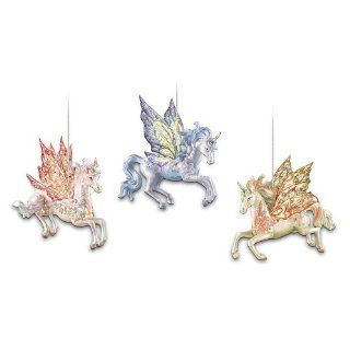 Unicorn Fantasy Art Christmas Ornament Collection: Set One by The Bradford Editions   Christmas Bell Ornaments