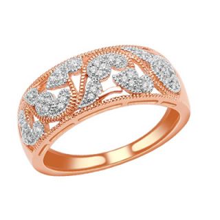10 CT. T.W. Diamond Vintage Style Paisley Ring in 10K Rose Gold