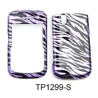 CELL PHONE CASE COVER FOR BLACKBERRY TOUR BOLD 9630 9650 TRANS PURPLE ZEBRA: Cell Phones & Accessories