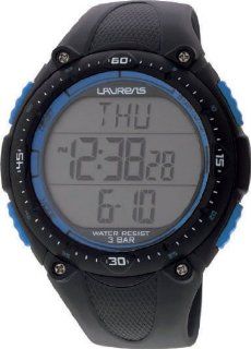 Laurens Men's M076J901Y Technical Digital Black Resin Multifunction Heart Rate Monitor Watch: Watches