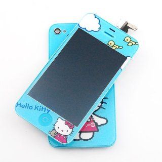 New Oriental Blue KTcat Plating LCD display+digitizer+frame+back Cover Mirror Full Chrome for iPhone 4S Cell Phones & Accessories