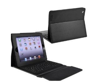 kmbuy   Dorable Bluetooth Wireless Keyboard With Quality Leather Stand Case Cover For iPad iPad 1 iPad 2 iPad 3 (Black): Computers & Accessories