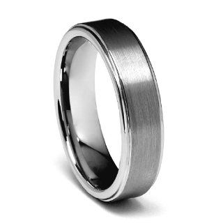 6mm Rounded Edge Cobalt Free Tungsten Carbide Comfort fit Wedding Band Ring (Size 5 to 14): The World Jewelry Center: Jewelry