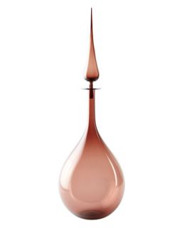 Plum Teardrop Decanter with Pointed Stopper   Joe Cariati Glass