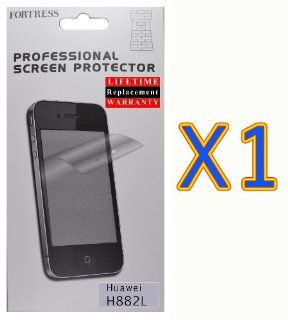 Huawei Vitria H882L Crystal Clear LCD Screen Protector Kit Exact Fit, No Cutting Needed. LifeTime Replacement Warranty (Fortress Brand) (1) Cell Phones & Accessories