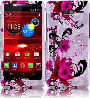 For Motorola Droid Razr M XT907 Hard Design Cover Case Purple Lily: Cell Phones & Accessories