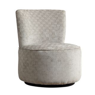 Inspire Q Damen Grey Bracket Chain Link Round Swivel Chair