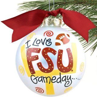 Florida State Seminoles (FSU) Silver Gameday Christmas Ornament : Sports Fan Hanging Ornaments : Sports & Outdoors