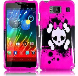 Pink Skull Hard Cover Case for Motorola Droid RAZR MAXX HD XT926: Cell Phones & Accessories