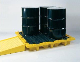 Eagle Yellow High Density Polyethylene 6000 lb 66 gal Spill Pallet   Supports 4 Drums   58 1/2 in Width   58 1/2 in Length   7 3/4 in Height   1646 [PRICE is per EACH]: Home Improvement