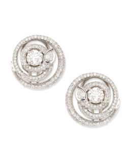 Diamond Serpent Stud Earrings, G/VS2 SI1, 2.17 TCW   Maria Canale for