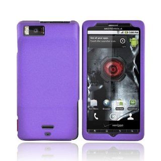 For Motorola Droid X Rubberized Hard Case Cover PURPLE Cell Phones & Accessories