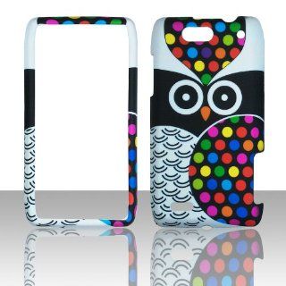 2D Dots Owl Motorola Droid 4 / XT894 Case Cover Phone Hard Cover Case Snap on Faceplates: Cell Phones & Accessories