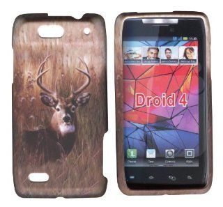 Buck Deer Motorola Droid 4 / XT894 Case Cover Phone Hard Cover Case Snap on Faceplates: Cell Phones & Accessories
