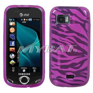 Samsung Mythic A897 Hot Pink Zebra Skin Candy Skin Cover Silicone/Gel/Soft/Cover/Case Cell Phones & Accessories