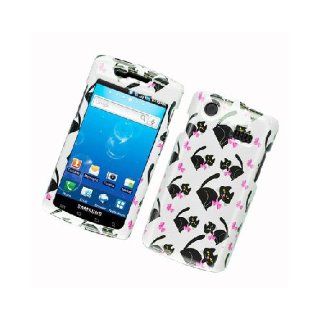 Samsung Captivate i897 SGH I897 BowBow Tie Black Cat White Glossy Cover Case Cell Phones & Accessories