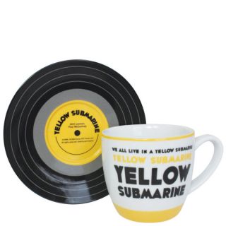 Lennon and McCartney Mug and Saucer Set   Yellow Submarine      Gifts