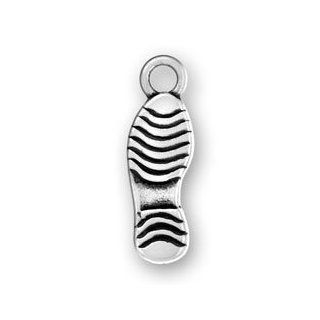 .925 Sterling Silver Charm   Running Shoe with Tread Jewelry