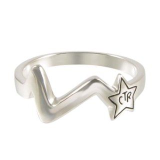 LDS Womens 0.925 Sterling Silver Shooting Star CTR Choose the Right Ring for Girls   LDS Rings, Womens CTR Ring, Girls CTR Ring: Jewelry