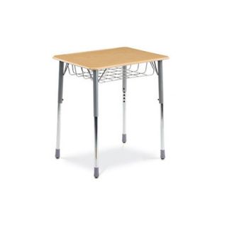 Virco Zuma Series Student Desk with Wire Book Basket ZADJ2026BRM