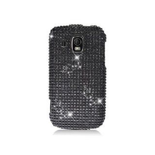 Samsung Transform Ultra M930 SPH M930 Bling Gem Jeweled Jewel Crystal Diamond Black Cover Case: Cell Phones & Accessories