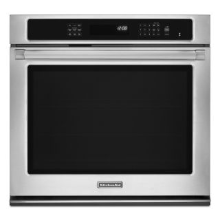 KitchenAid Pro Line Self Cleaning Convection Single Electric Wall Oven (Stainless Steel) (Common: 30 in; Actual 30 in)