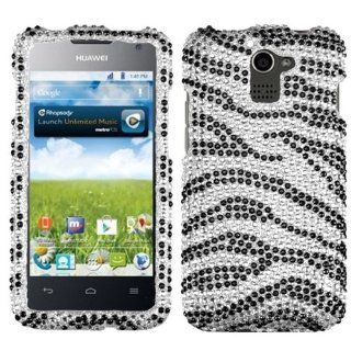 MyBat HWM931HPCDM010NP Dazzling Diamond Bling Case for Huawei Premia M931   Retail Packaging   Black Zebra Skin: Cell Phones & Accessories