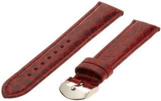 Hadley Roma Men's MSM907RQ 200 20 mm Red Genuine Leather Watch Strap: Watches