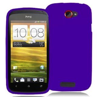 Electromaster(TM) Brand   Purple Silicone Rubber Gel Soft Skin Case Cover New for HTC One S / Ville: Cell Phones & Accessories