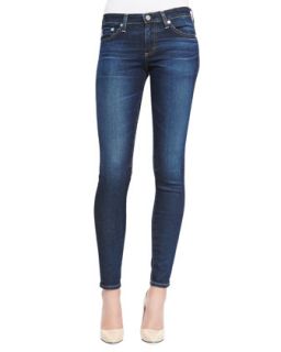 Womens Absolute Skinny Cropped Jeans, 3 Years Propell Blue   AG Adriano
