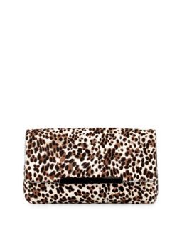 Rougissime Leopard Print Calf Hair Clutch Bag   Christian Louboutin