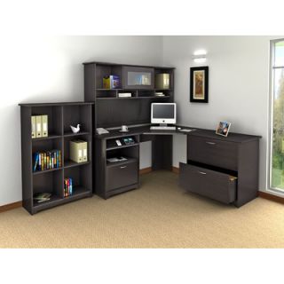 Bush Cabot Corner Desk Office Suite With File & Bookcase CAB002EPO Finish: Es