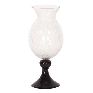 Crakled Glass Goblet Vase   Small