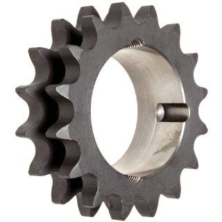 Martin Roller Chain Sprocket, Hardened Teeth, Taper Bushed, Type A Hub, Double Strand, 80 Chain Size, For 2517 Bushing, 1" Pitch, 17 Teeth, 2.5" Max Bore Dia., 5.949" OD, 3.125" Hub Dia., 1.71" Width: Industrial & Scientific