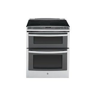 GE PS950SFSS Profile 30" Stainless Steel Electric Slide In Smoothtop Double Oven Range   Convection: Appliances
