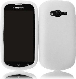 For Samsung Galaxy Reverb M950 Silicone Jelly Skin Cover Case White: Cell Phones & Accessories