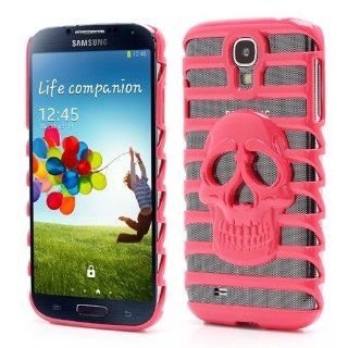 JUJEO Hollow Ladder Skull For Samsung Galaxy S4 SIV i9500 SGH M919 Plastic Shell   Non Retail Packaging   Rose: Cell Phones & Accessories