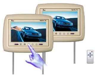 Tview T921PL TN 9 Inch Car Headrest Monitor (Beige) : Vehicle Headrest Video : Car Electronics