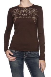 Juicy Couture Longsleeve VELOURS FASHION, Color: Dark Brown, Size: S at  Womens Clothing store: Fashion T Shirts