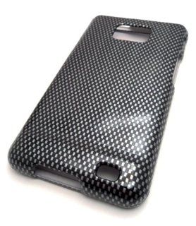 Samsung Galaxy S959G S2 SII II 2 BLACK CARBON FIBER HARD Case Skin Cover Mobile Phone Accessory Straight Talk: Cell Phones & Accessories
