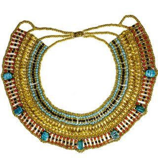 Egyptian Jewelry Cleopatra Beaded Necklace   Medium: Jewelry
