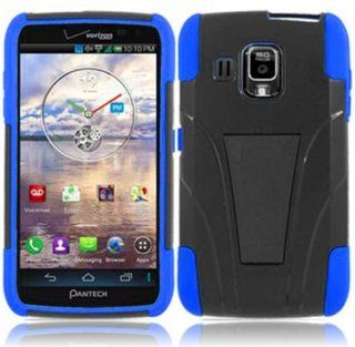 For Pantech Perception ADR930L T Stand Kickstand Hybrid Double Layer Cover Case Black/Blue Accessory: Cell Phones & Accessories