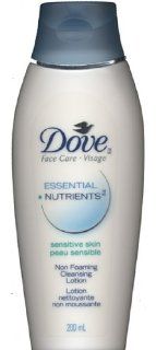 Dove Face Care Essential Nutrients Sensitive Skin Non Foaming Cleansing Lotion 200 mL : Skin Care Product Sets : Beauty